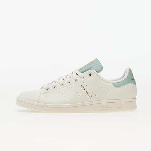 Stan smith top off white green