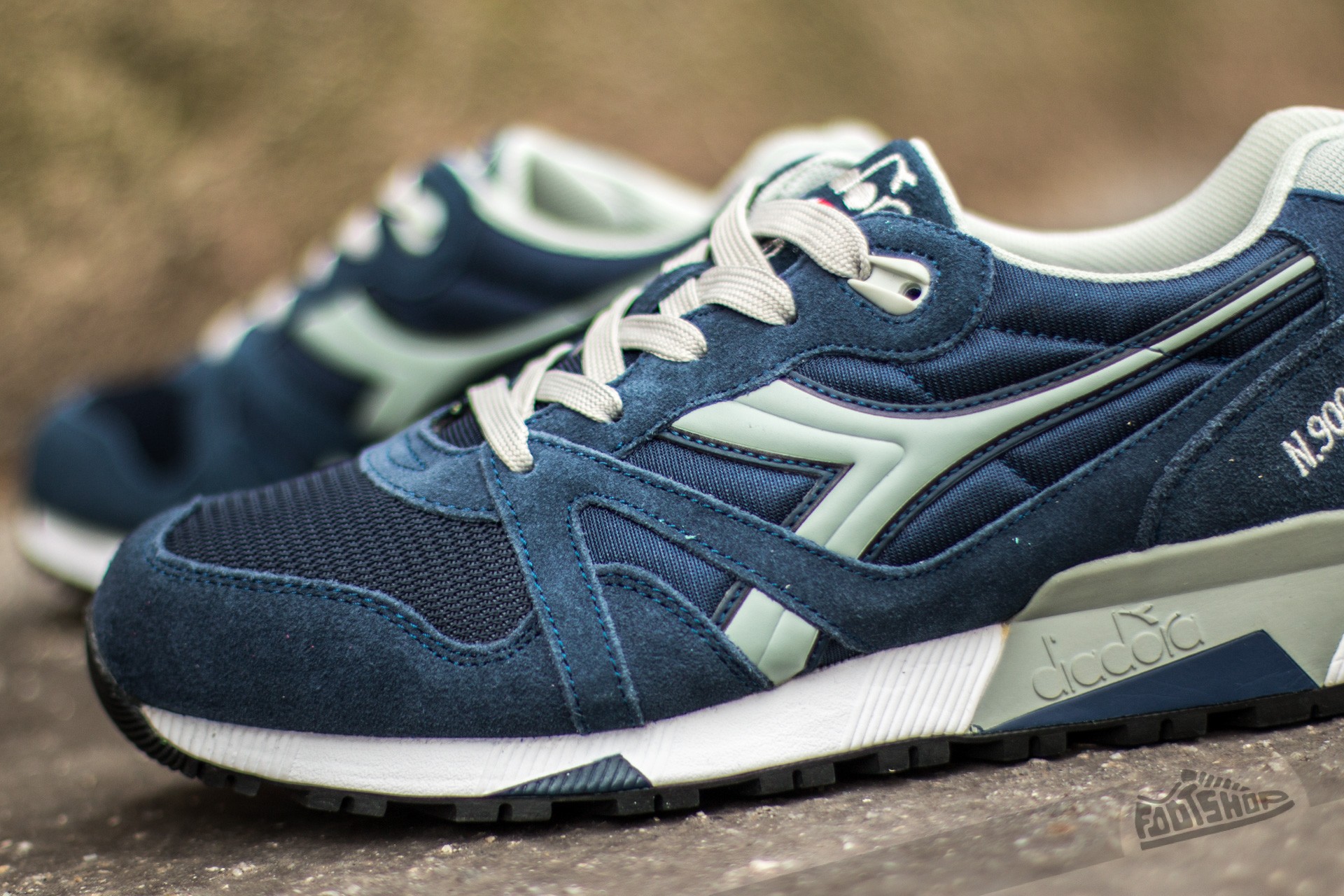 Baskets Diadora N9000 Heritage - Taille 42 EU (US 8.5), Classic Navy, Daim - Neuf En Boîte