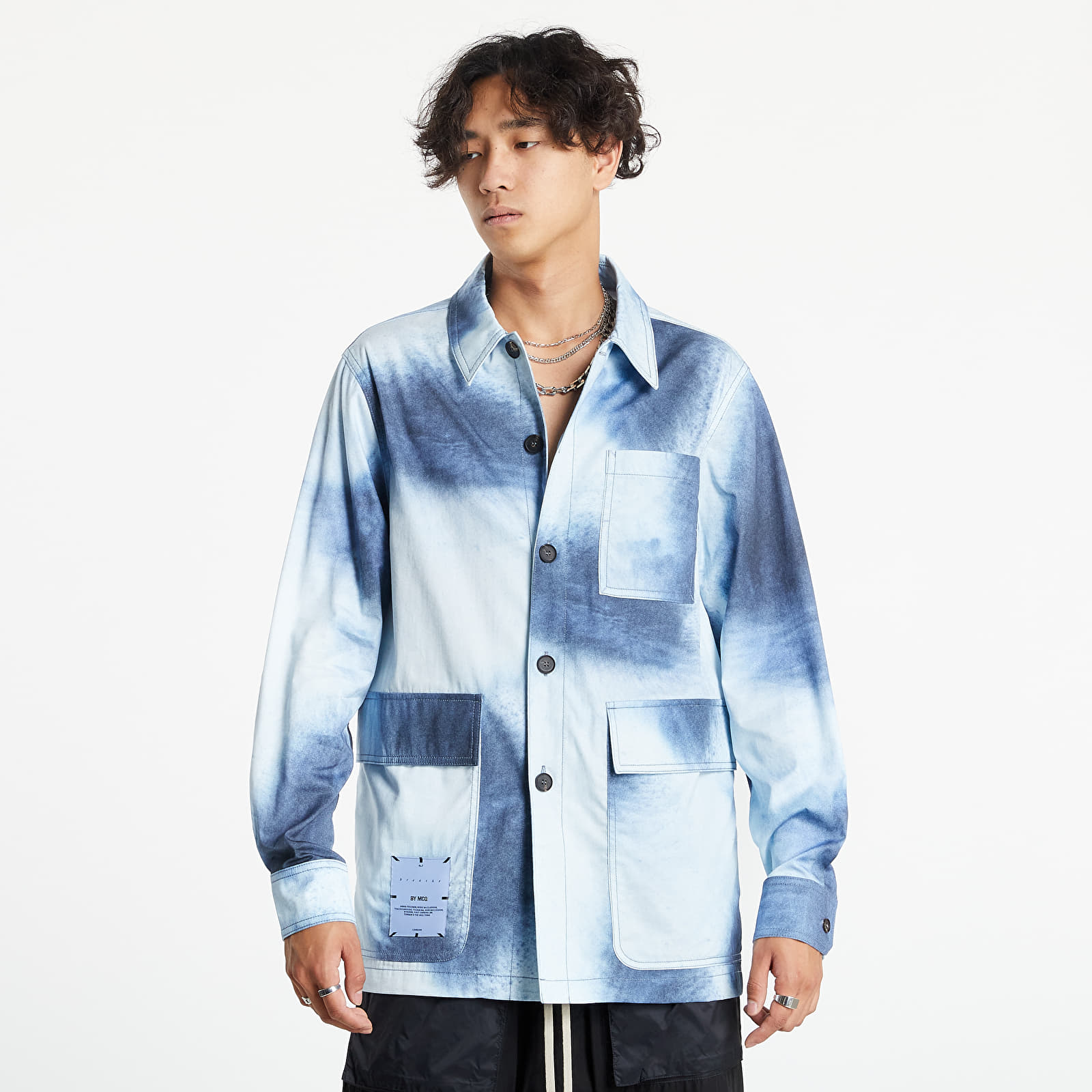 Koszule McQ Br7 Speckle Jacket Pwdr Spekl Alovr Dye