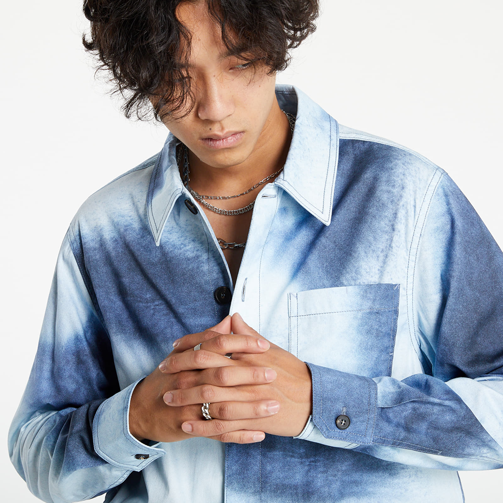 Koszule McQ Br7 Speckle Jacket Pwdr Spekl Alovr Dye