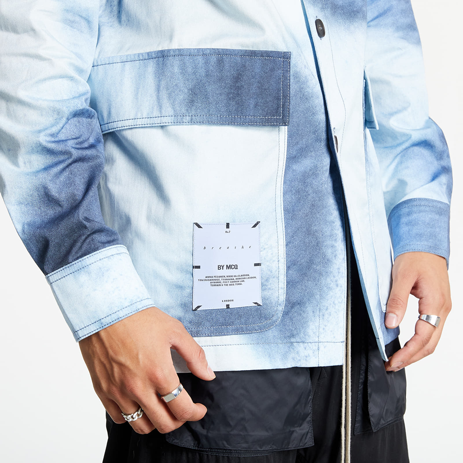 Koszule McQ Br7 Speckle Jacket Pwdr Spekl Alovr Dye