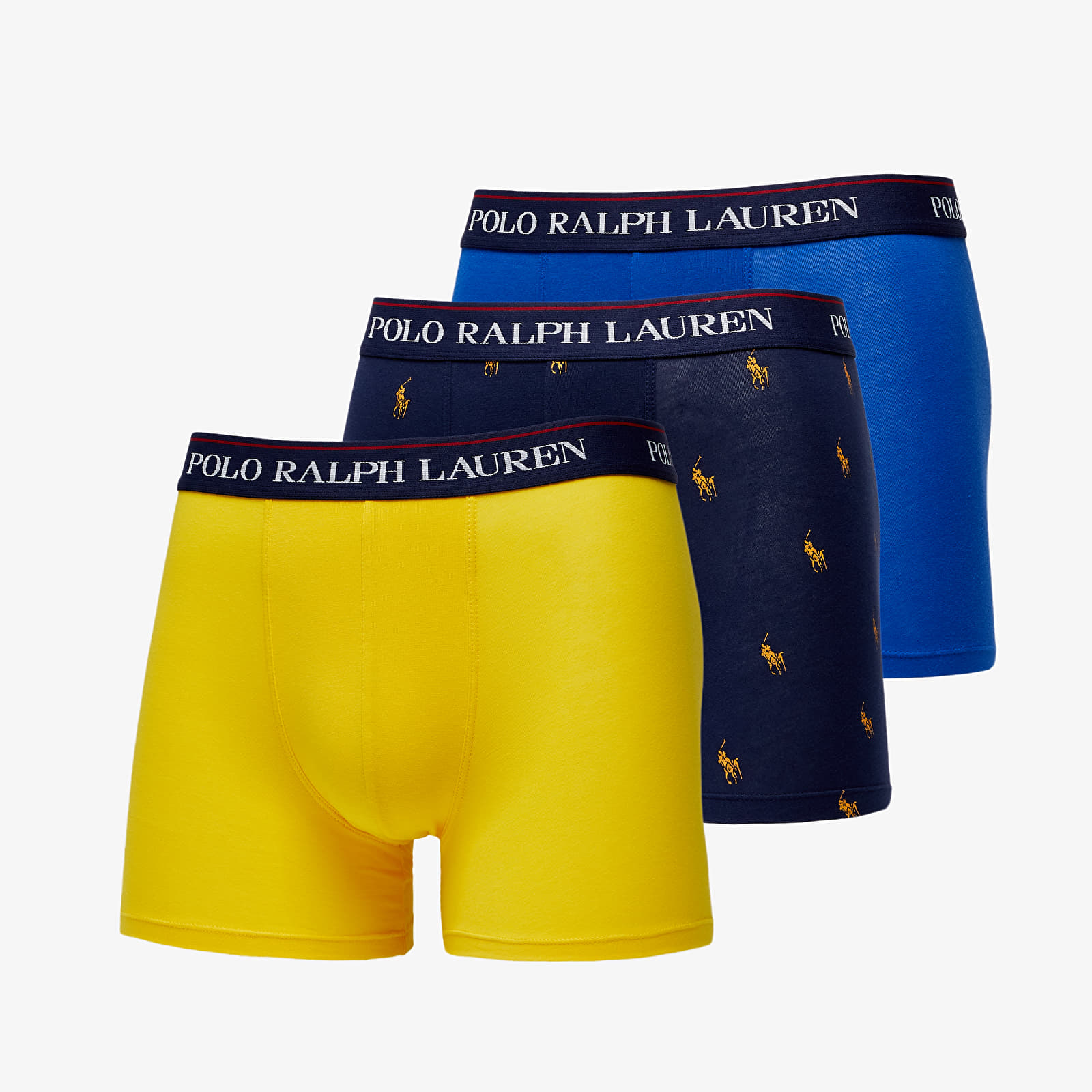 Boxerky Ralph Lauren Stretch Cotton Boxer Brief 3-Pack Dark Navy/ Blue/ Yellow