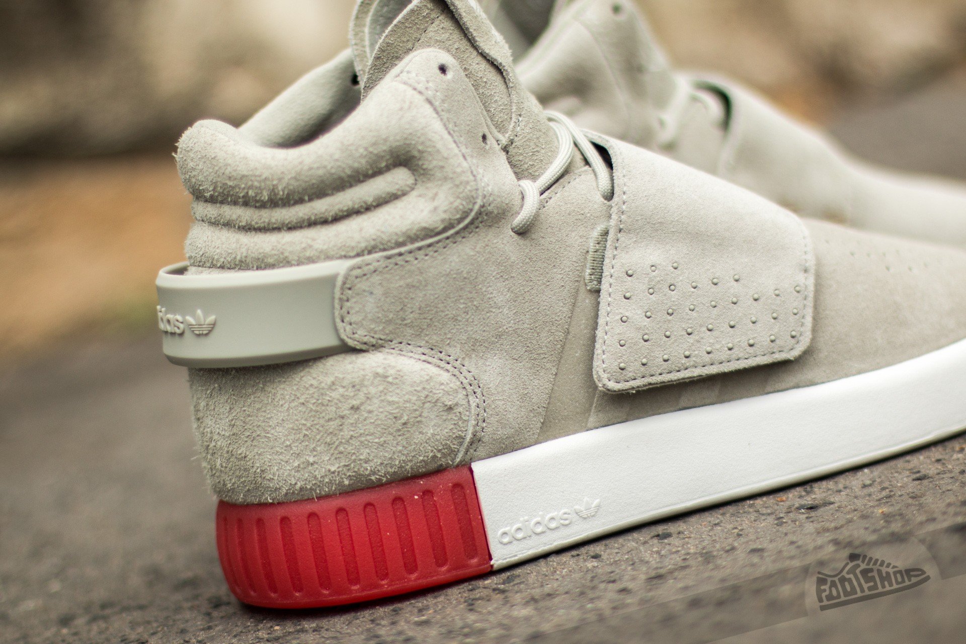 Pánske tenisky a topánky adidas Tubular Invader Strap Sesame/ Sesame/ Vivid Red