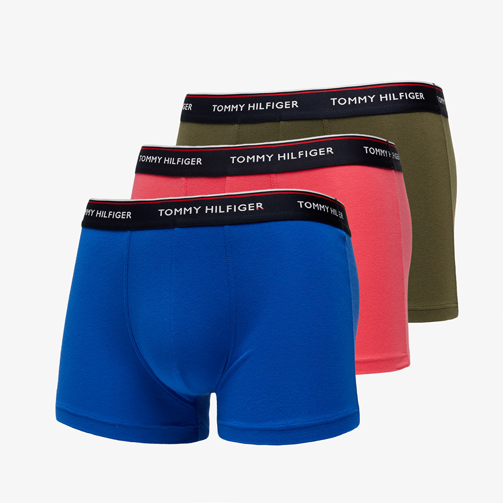 Boxerky Tommy Hilfiger Trunks 3 Pack Navy/ Pink/ Army Green