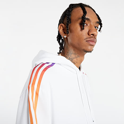 Hoodie with white stripes sale