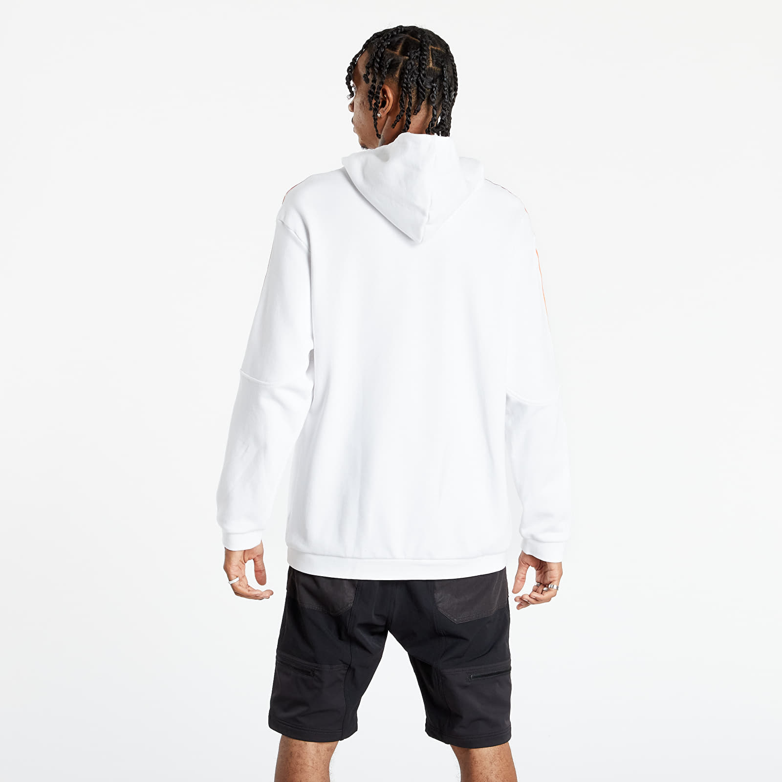 Džemperiai su gobtuvais ir džemperiai adidas Originals SPRT 3-Stripes Hoodie White/ Multicolor