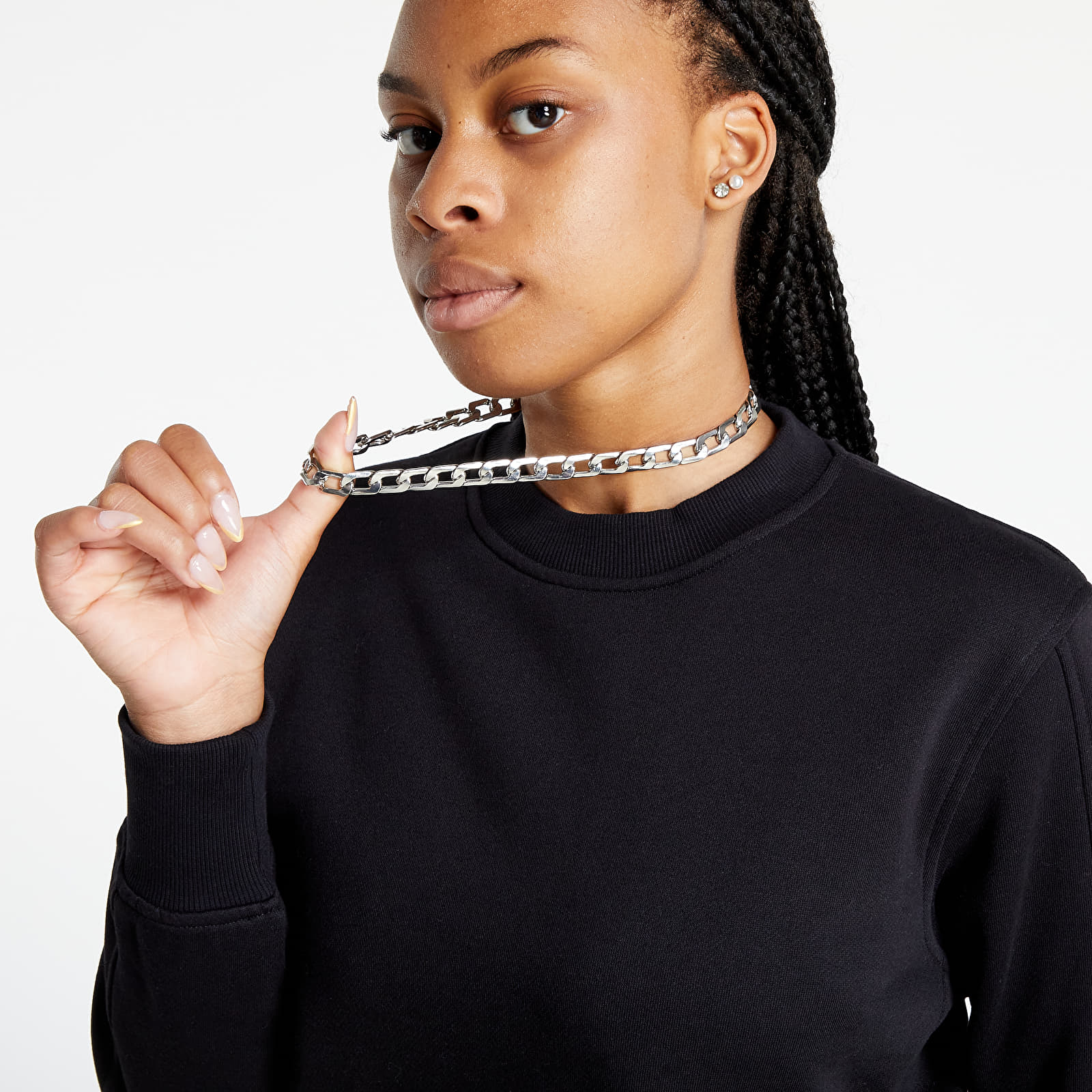 Bluzy Calvin Klein Jeans Off Placed Monogram Crew Neck Ck Black