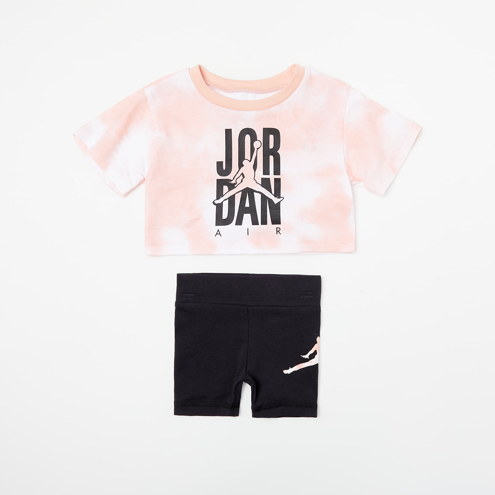 Chándal para niños Jordan Air TEE and Shorts Set (12-24M) Orange/ Black