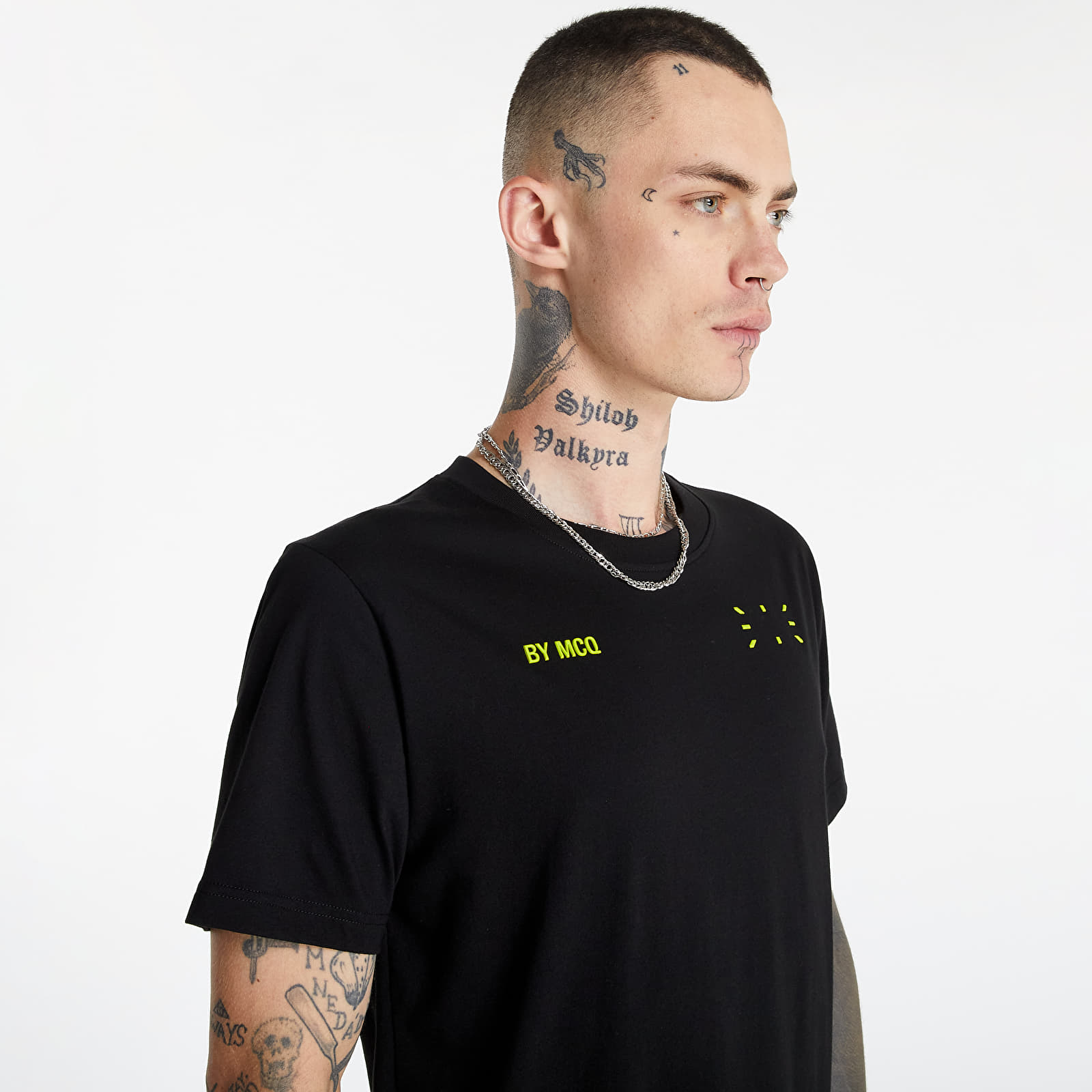 T-shirts McQ Ic0 Tshirt Black/ Green Blast