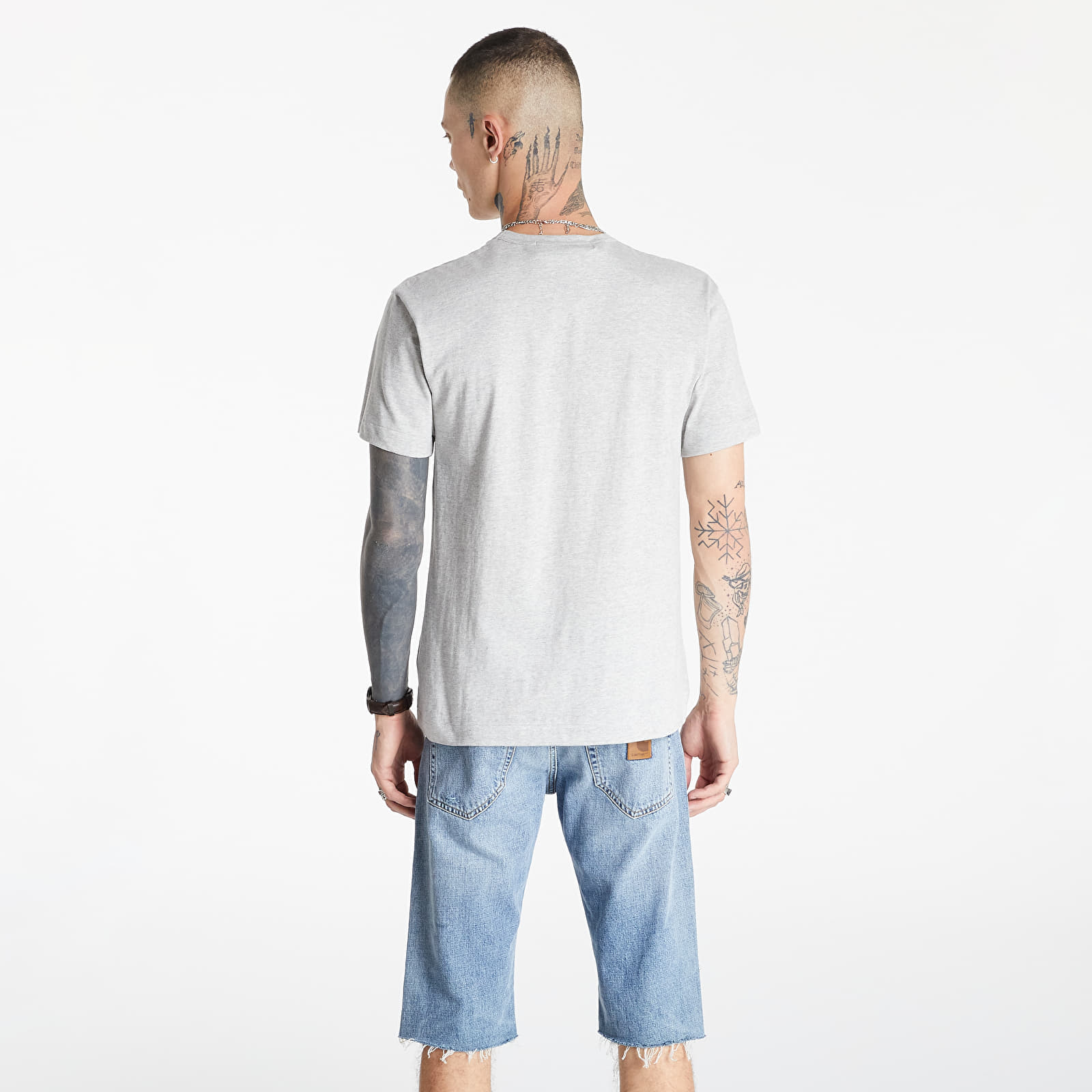T-shirts Comme des Garçons PLAY Sideways Heart Logo Tee Grey/ Red