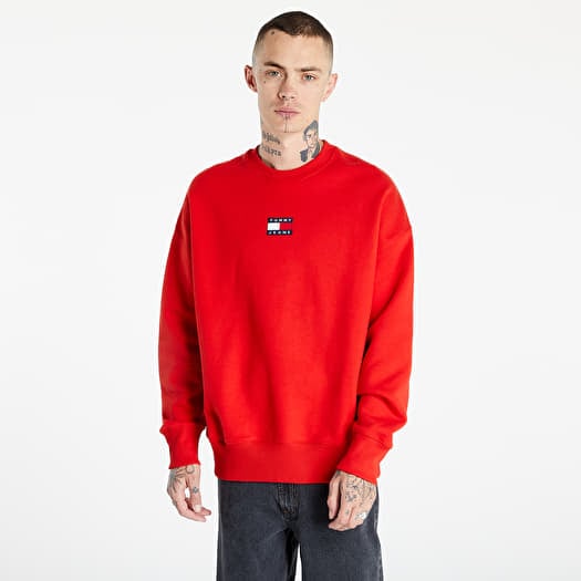 Hoodies and sweatshirts Tommy Jeans TJM Tommy Badge Crew Red Footshop