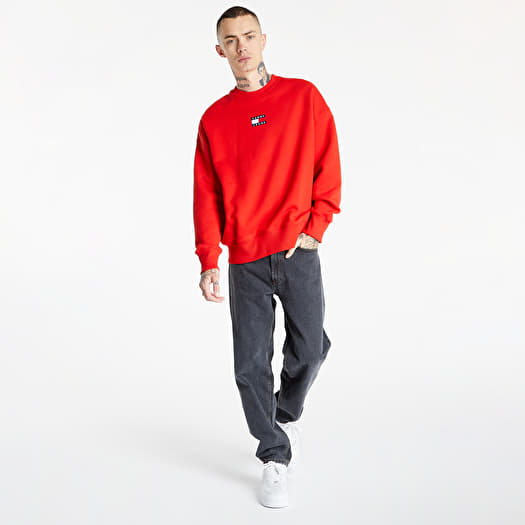 Hoodies and sweatshirts Tommy Jeans TJM Tommy Badge Crew Red