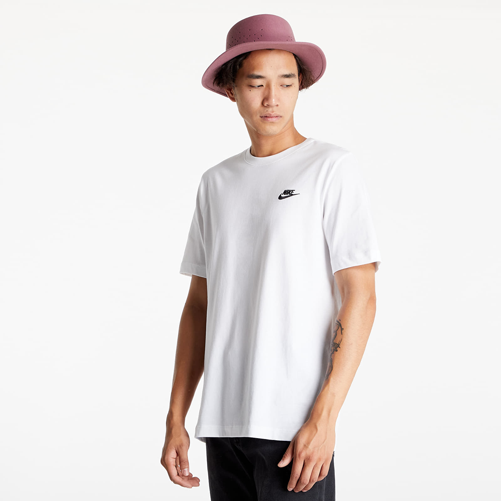 Magliette Nike Sportswear Club Tee White/ Black