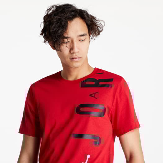 T shirts Jordan Air Men s Short Sleeve T Shirt Gym Red Black White Footshop