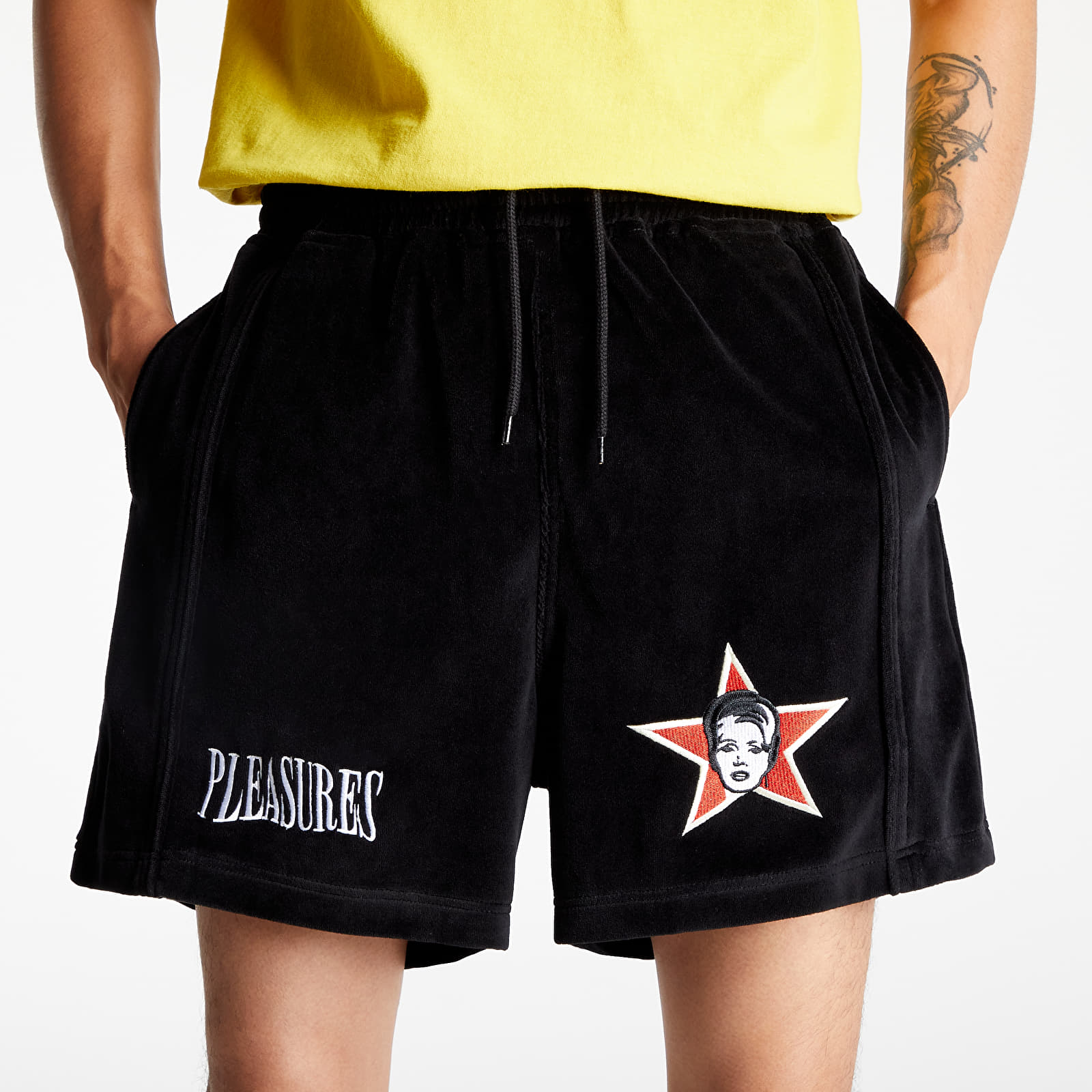 Shorts PLEASURES Party Animal Velour Shorts Black