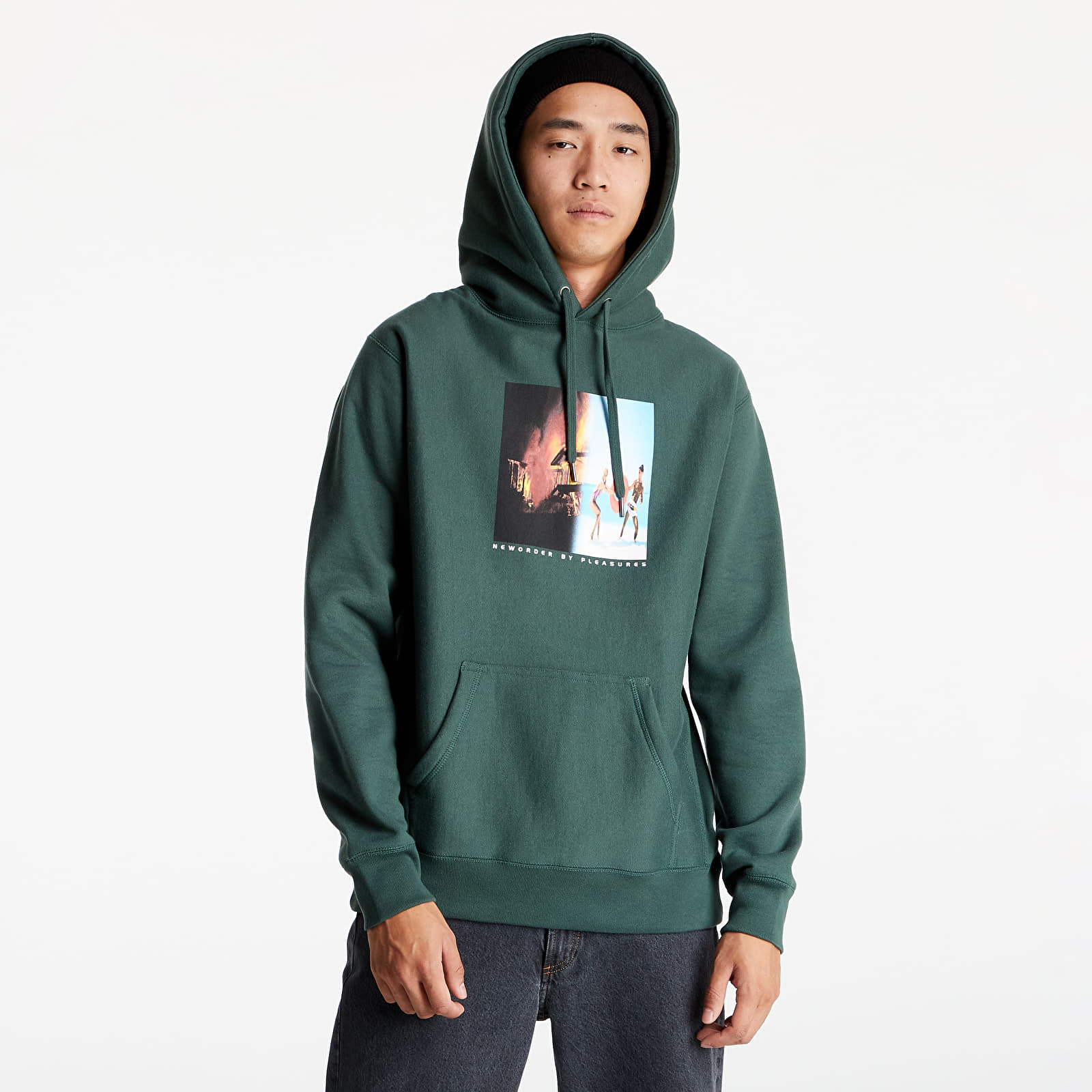 Hoodies and sweatshirts PLEASURES Republic Premium Hoody Alpine Green Footshop
