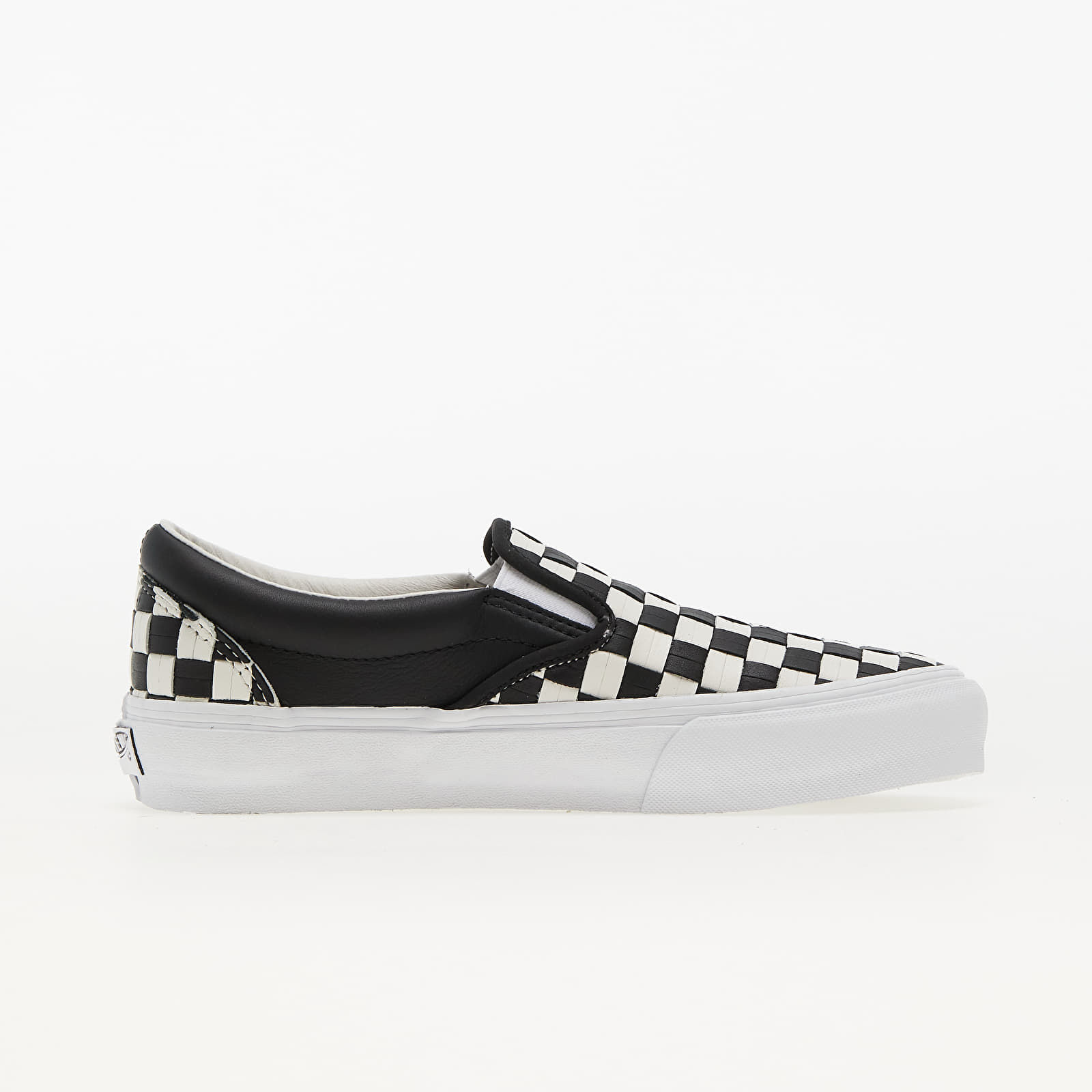 Încălțăminte și sneakerși pentru bărbați Vans Vault OG Slip-On LX (Leather Woven) Black/ White