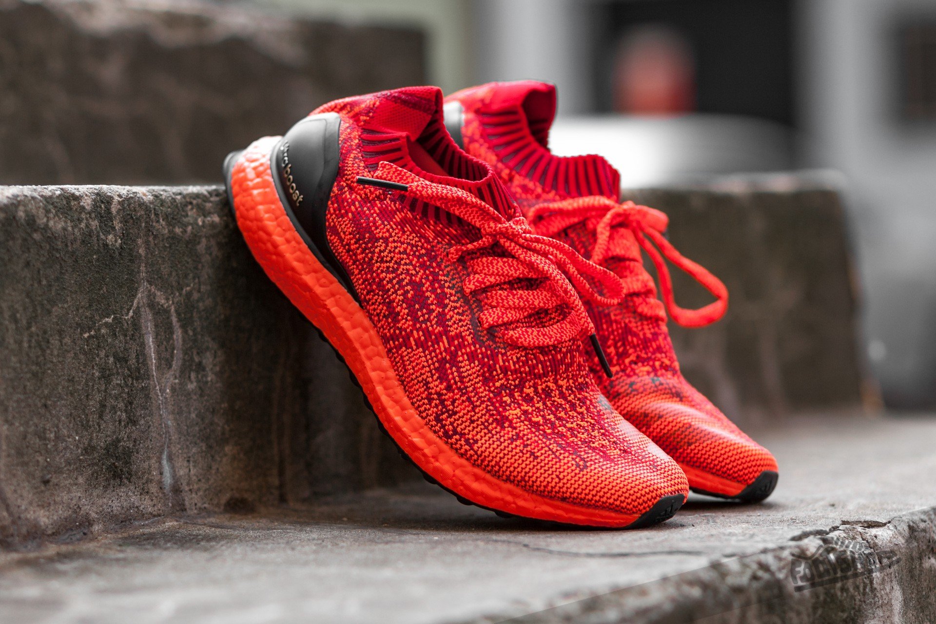 Ultra boost uncaged shoes red top