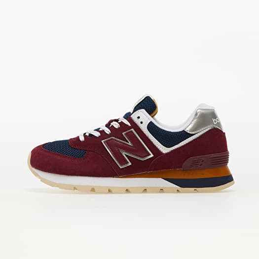 Men s shoes New Balance 574 Dark Red White Silver Footshop