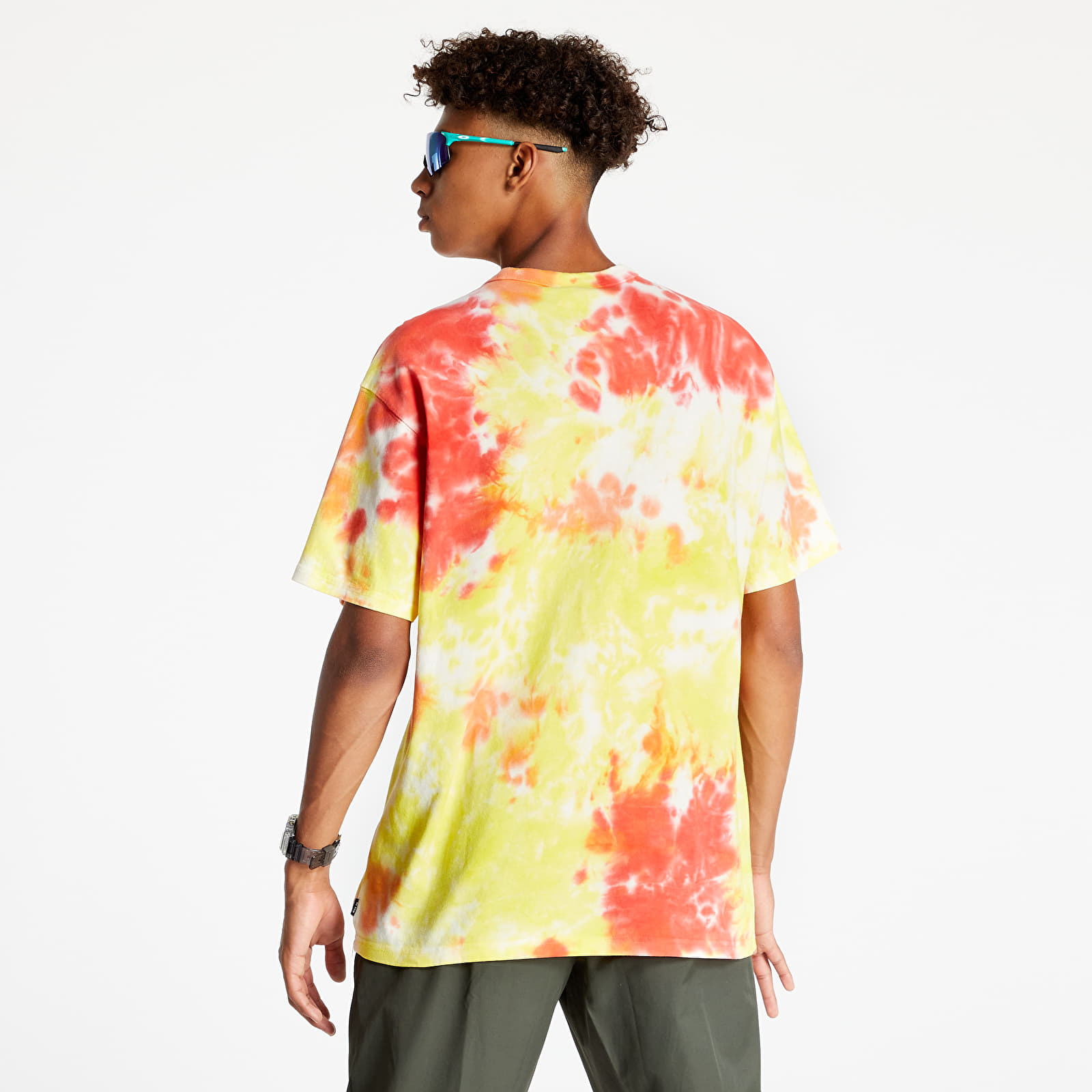 T-Shirts Nike Sportswear Premium Essentials Men's Tie-Dye T-Shirt White/ Yellow Strike/ Total Orange/ White