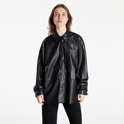 Calvin klein leather shirt on sale