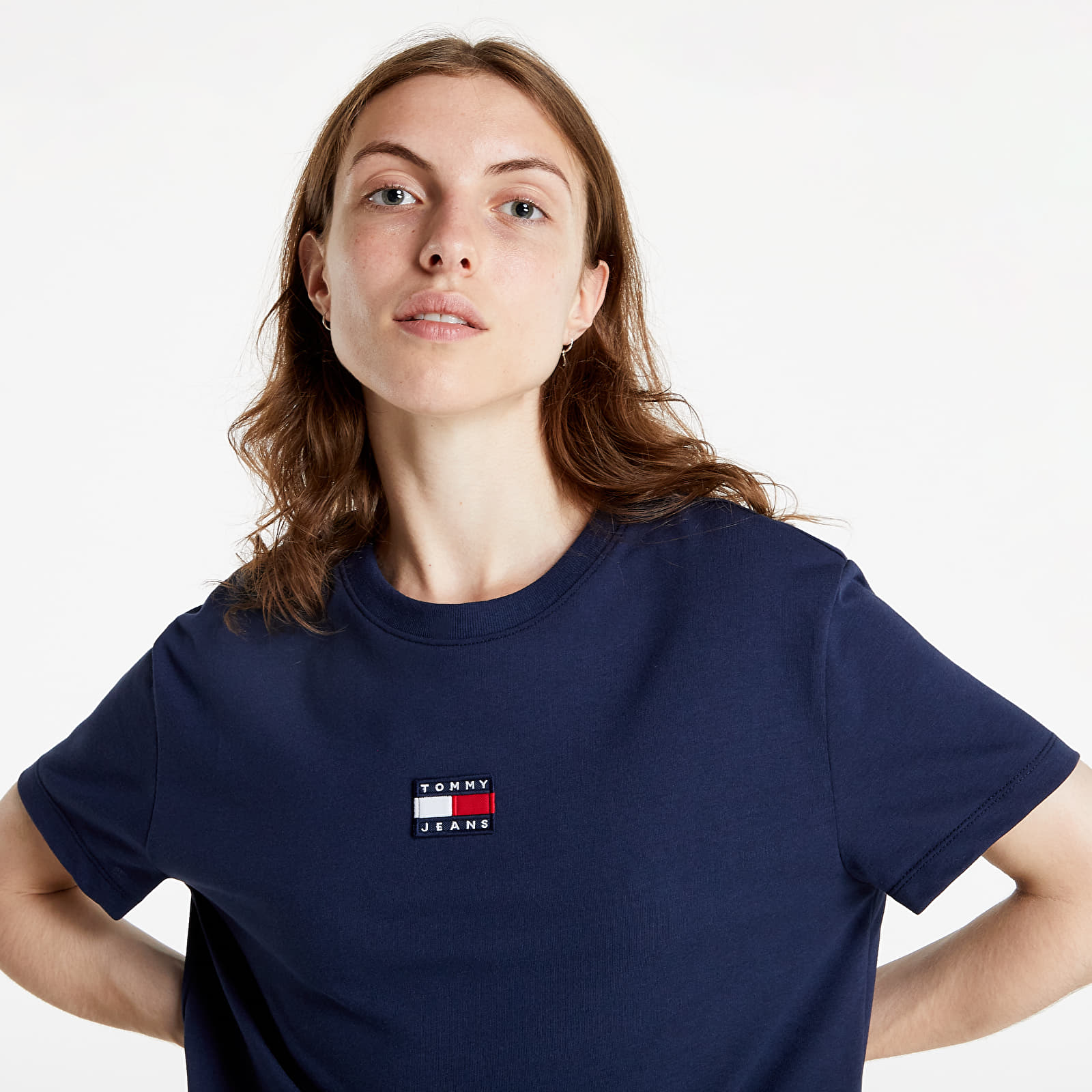 Pólók Tommy Jeans Tommy Center Badge Tee Twilight Navy