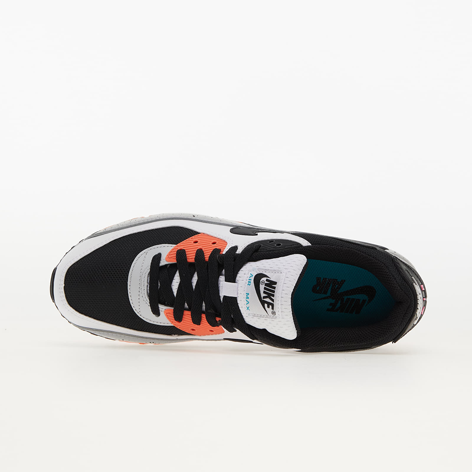 Férfi cipők Nike Air Max 90 White/ Black-Turf Orange-Aquamarine