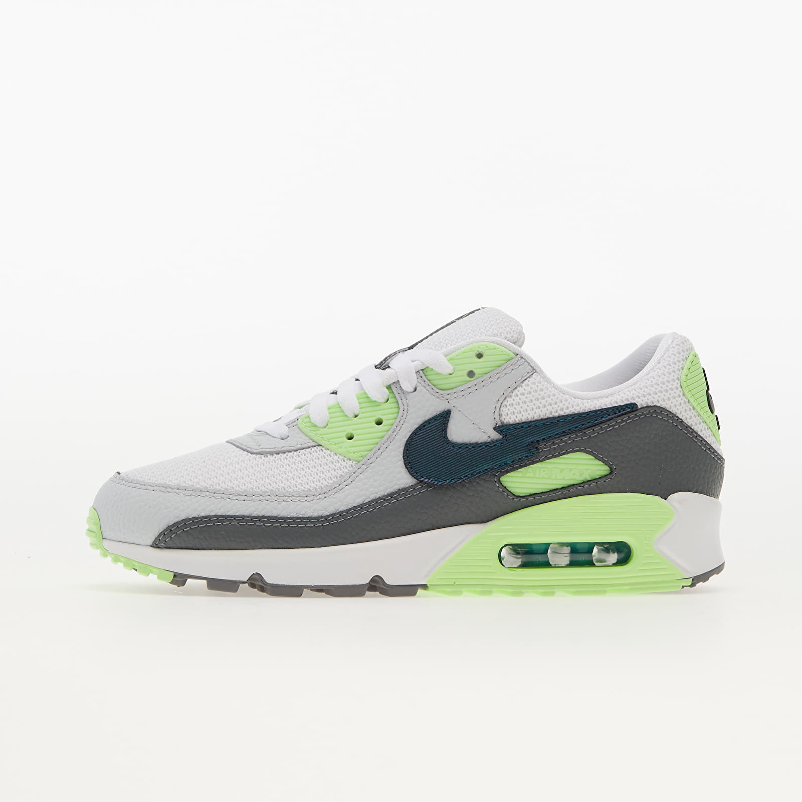 Pánske tenisky a topánky Nike Air Max 90 White/ Aquamarine-Lime Glow-Off Noir