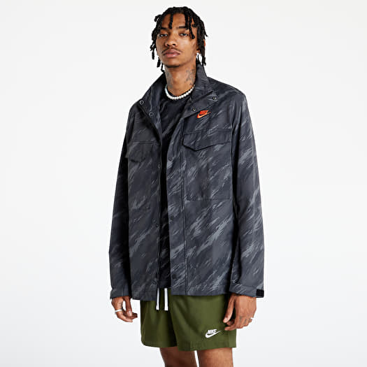 Nike jacket black and orange shop