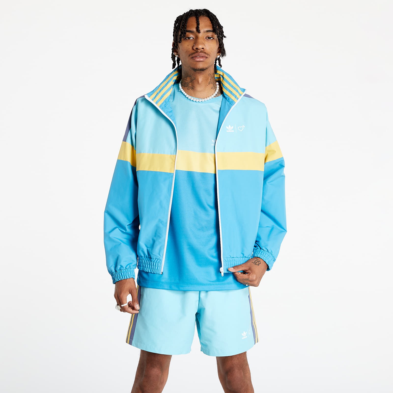 aqua adidas jacketJackets adidas Windbreaker Human Made Light Aqua