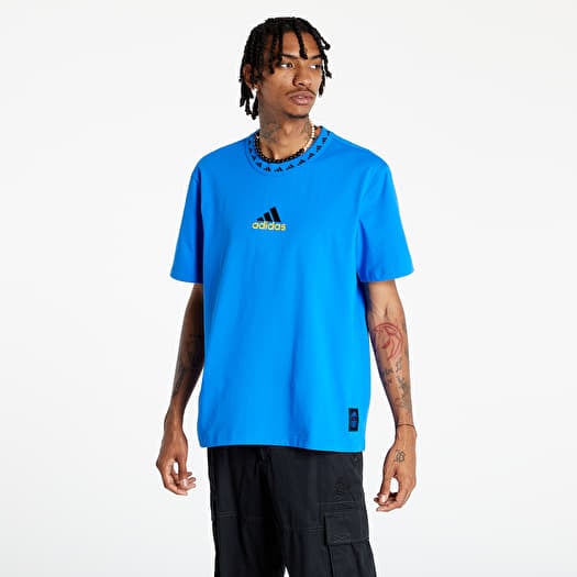 T shirts adidas Manchester United Icon Tee Glow Blue Footshop