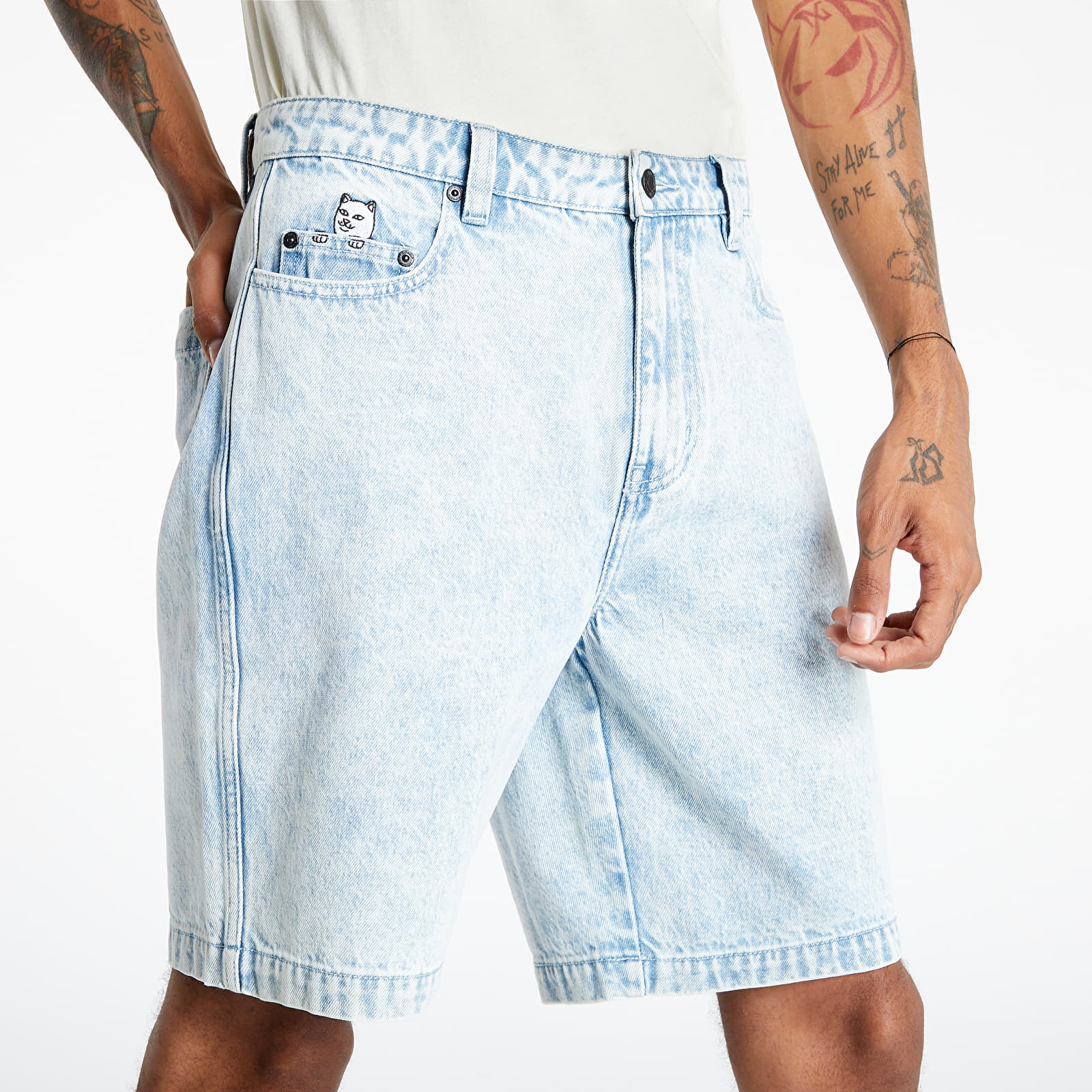 Kratke hlače RIPNDIP La Brea Denim Shorts Light Blue