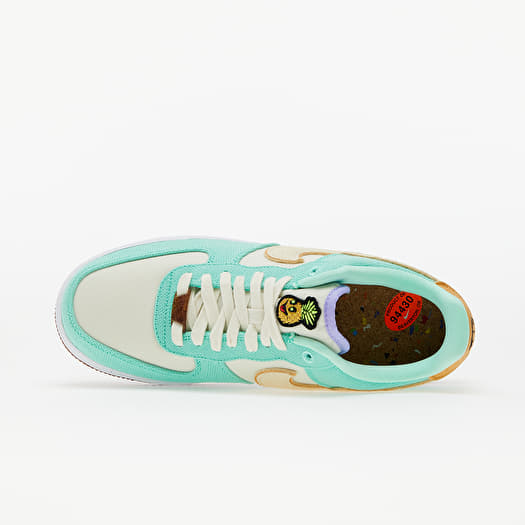 Women s shoes Nike Wmns Air Force 1 07 LX Green Glow Coconut Milk Metallic Gold Footshop