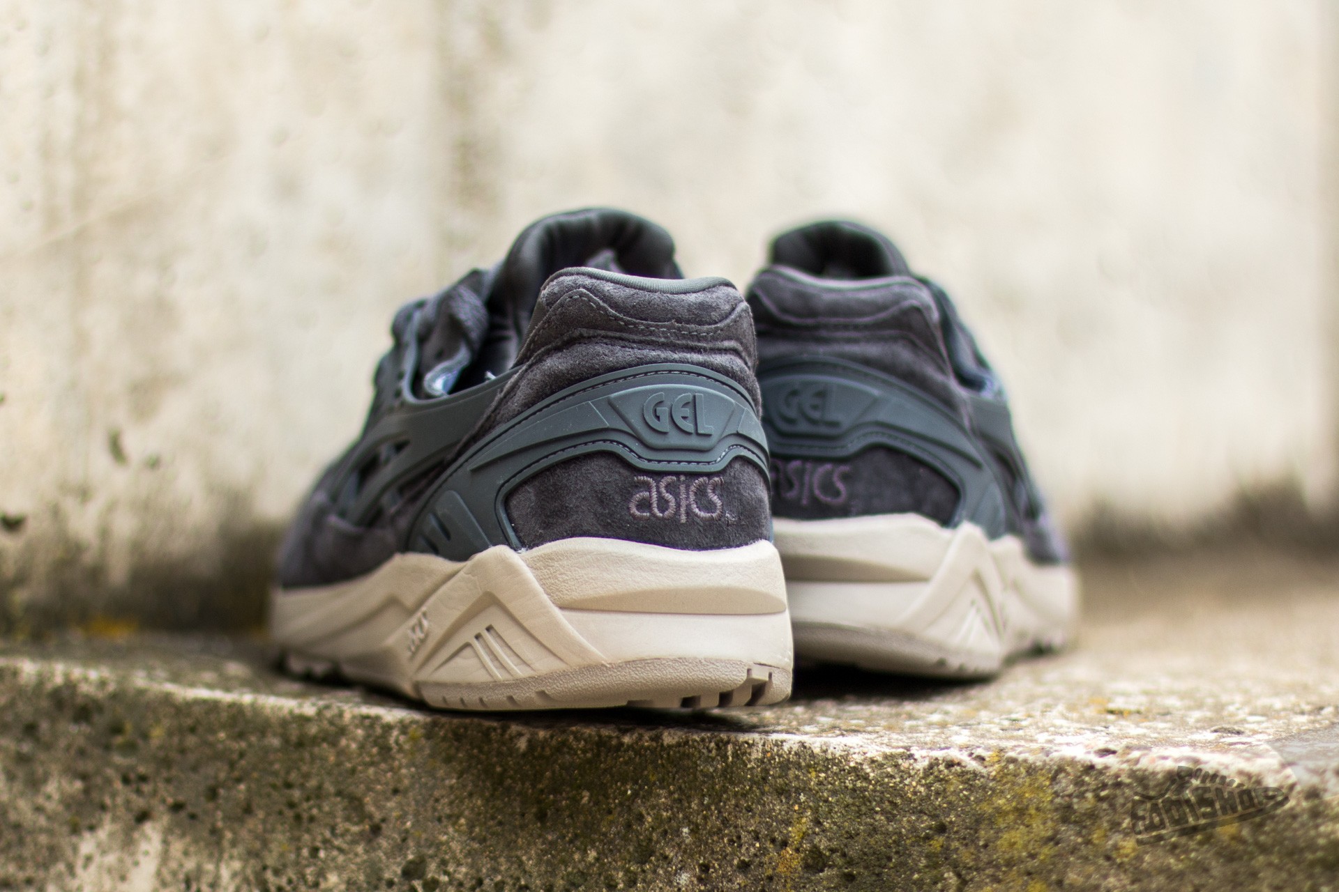 Asics gel kayano dark grey suede shop