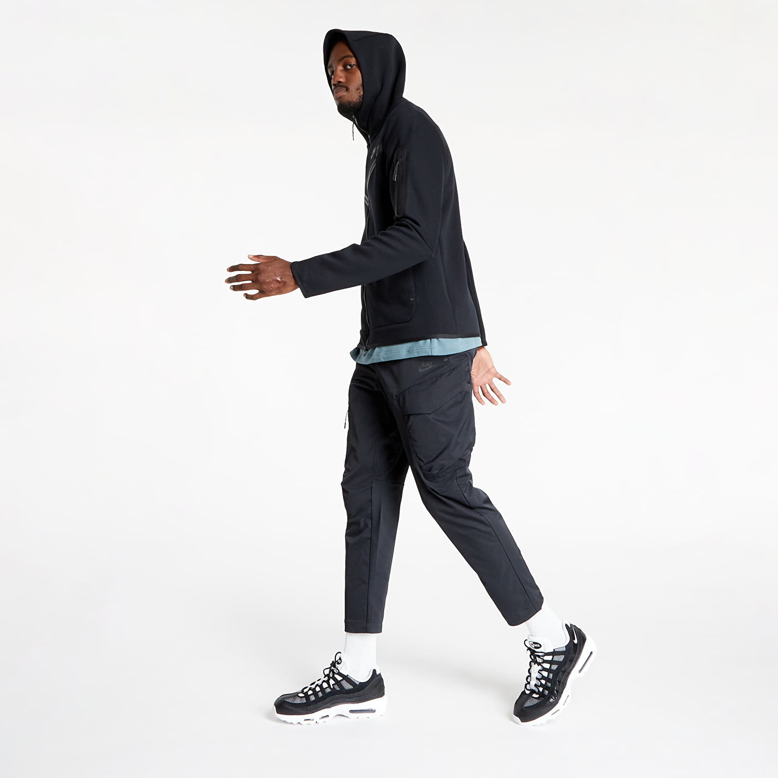 Hanorace Nike Sportswear Tech Fleece Men's Full-Zip Hoodie Black/ Black