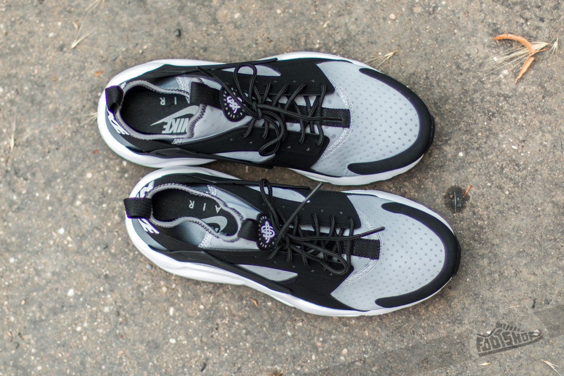 Nike air huarache run ultra wolf grey/black/cool grey-white outlet