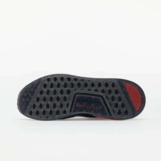 Mens adidas nmd r1 athletic shoe  core black  solar orange sale