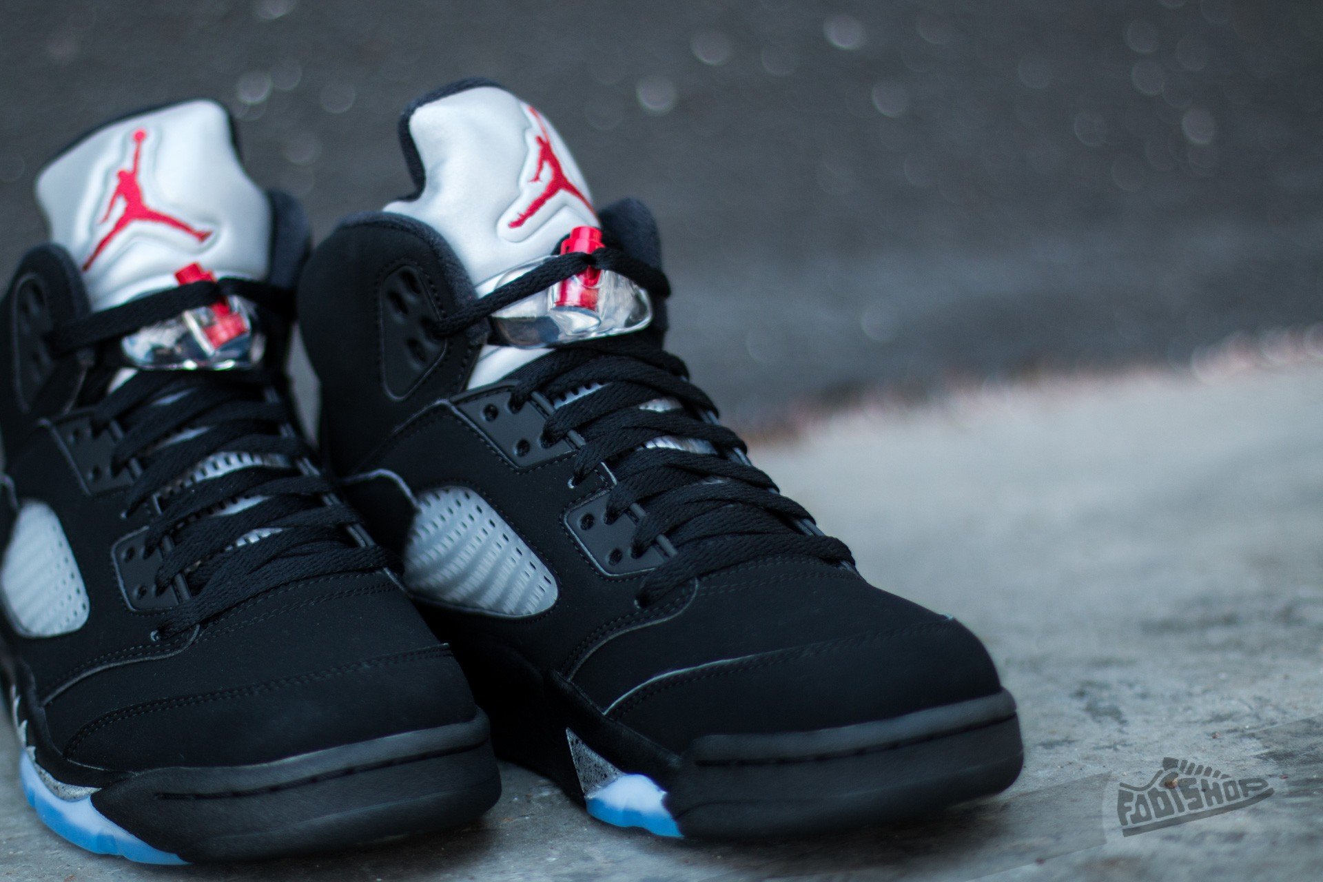 Pánske tenisky a topánky Air Jordan 5 Retro OG Black/ Fire Red-Metallic-Silver-White