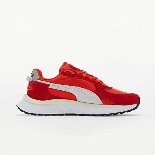 Red puma sneakers on sale