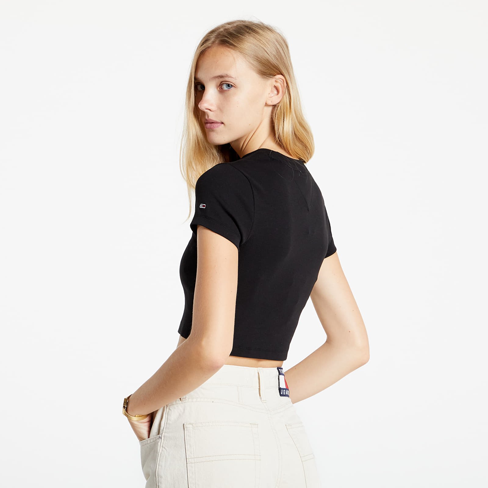 T-shirts Tommy Jeans Baby Crop Tiny Tommy 2 Tee Black