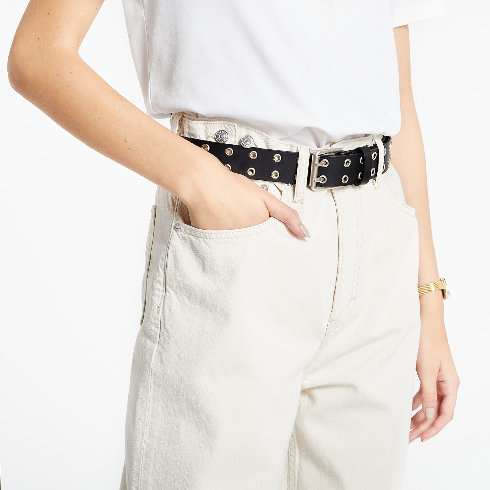 Bikses Tommy Jeans Mom Jeans Ecru