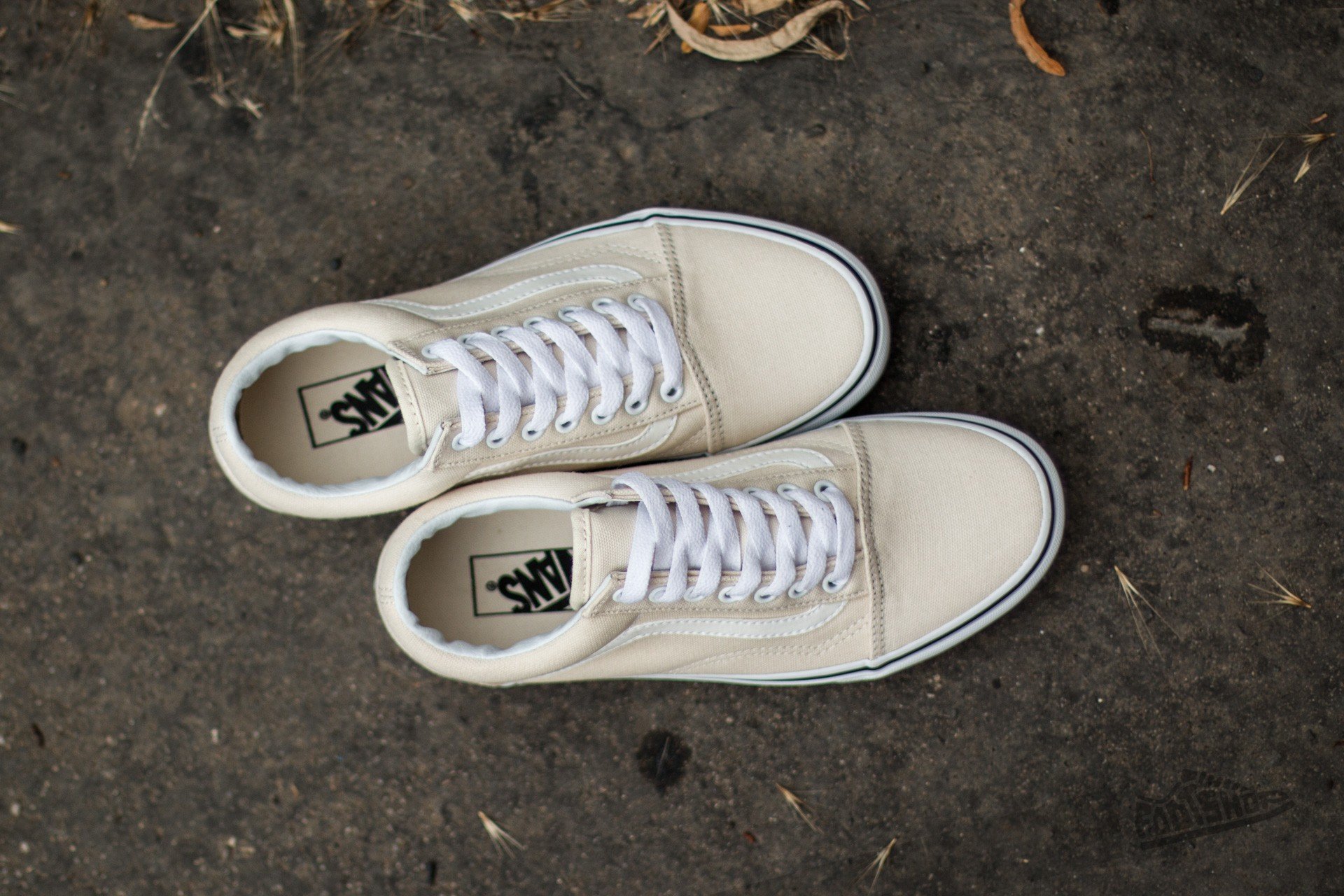 Vans canvas old outlet skool white