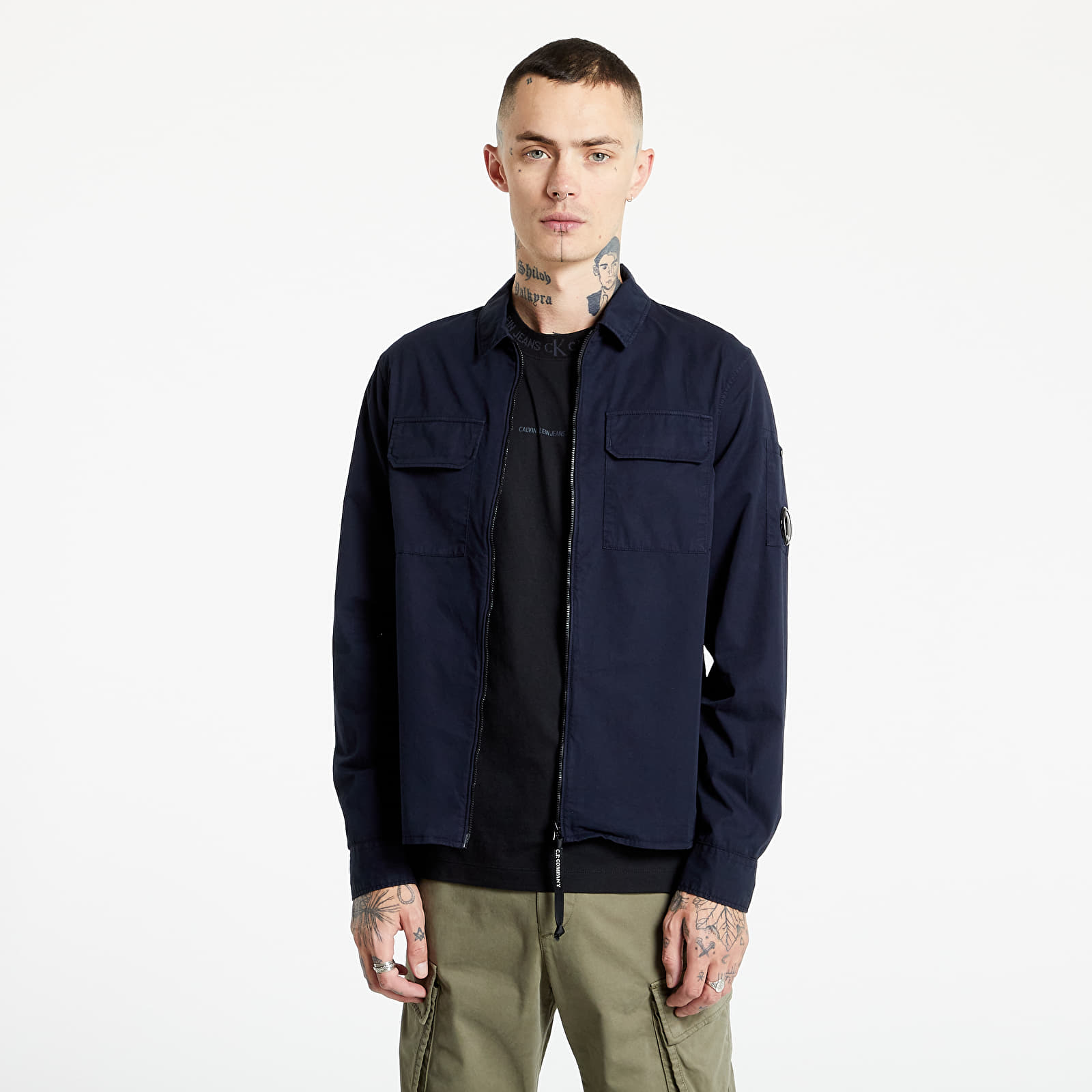 Shirts C.P. Company Gabardine Long Sleeve Shirt Dark Navy