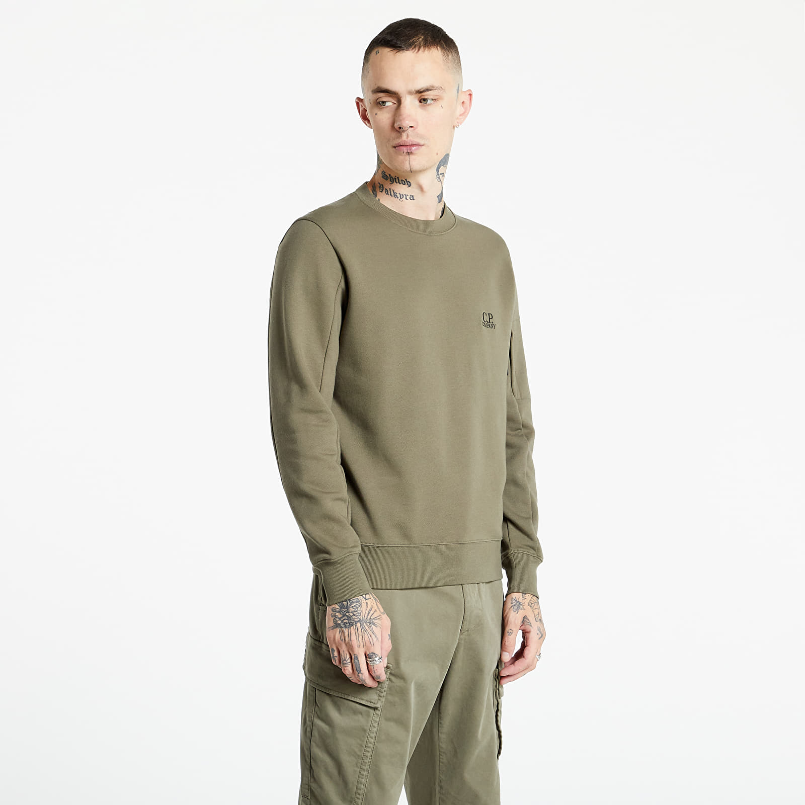 Cp company sweatshirt clearance khaki
