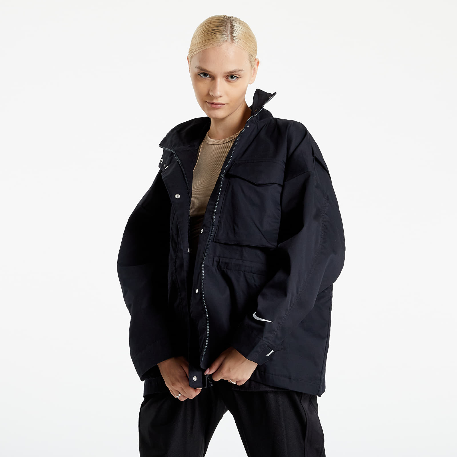 Kurtki Nike Sportswear Women's M65 Jacket Black/ White