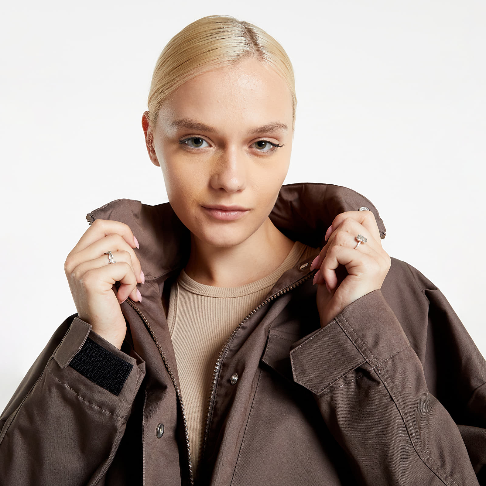 Jakker Nike Sportswear Women's M65 Jacket Ironstone/ Black