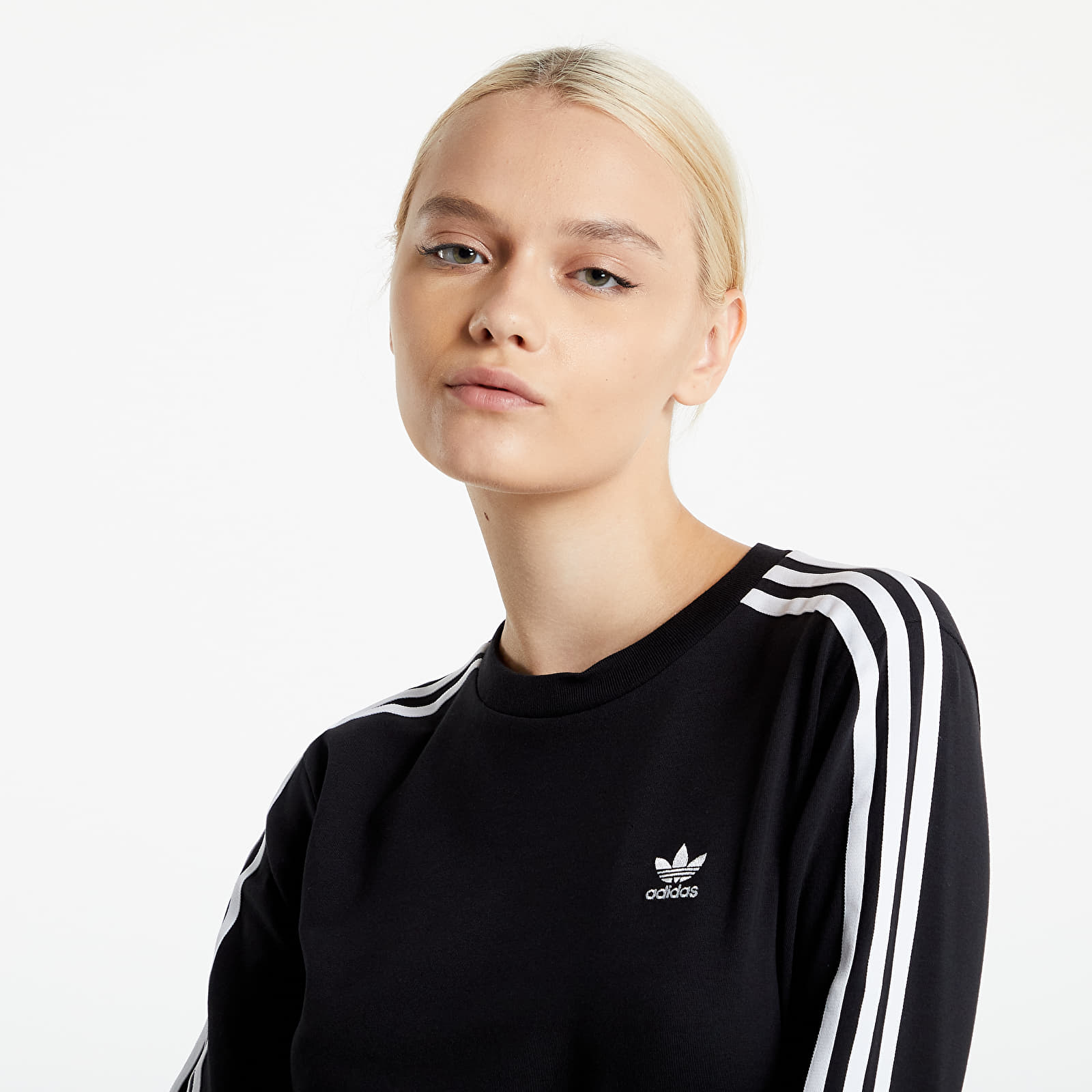 Tricou adidas 3-Stripes Longsleeve Tee Black