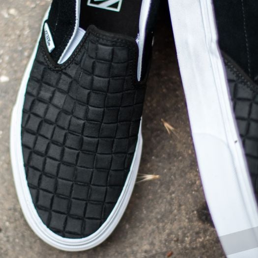 Suede black slip on vans deals