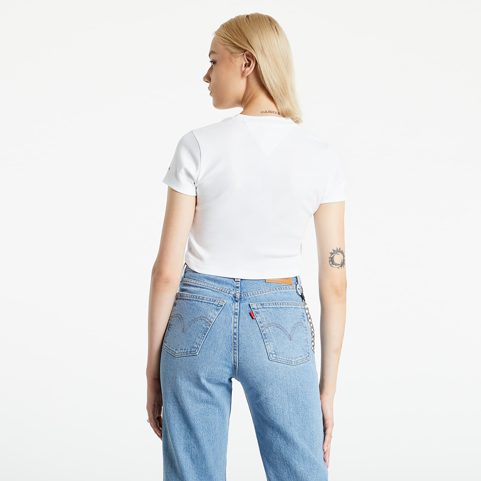 T-shirts Tommy Jeans Baby Crop Tiny Tommy 2 Tee White