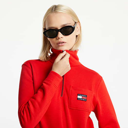 Tommy jeans half zip sweatshirt deals
